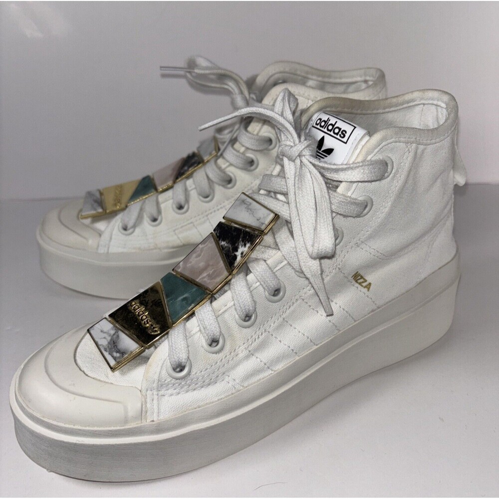 ADIDAS Nizza Bonega Mid Platform Shoes Women Size 7 1/2 Goth Grunge Sneaker RARE